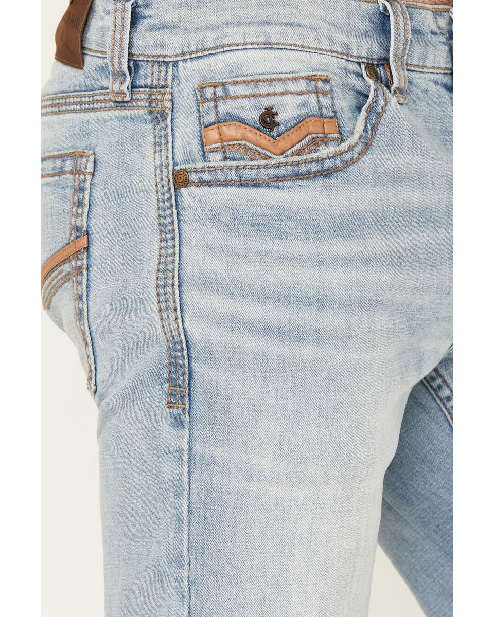 Cody James Men's Cowboy Wash Duke Relaxed Bootcut Stretch Denim Jeans Size 29/34