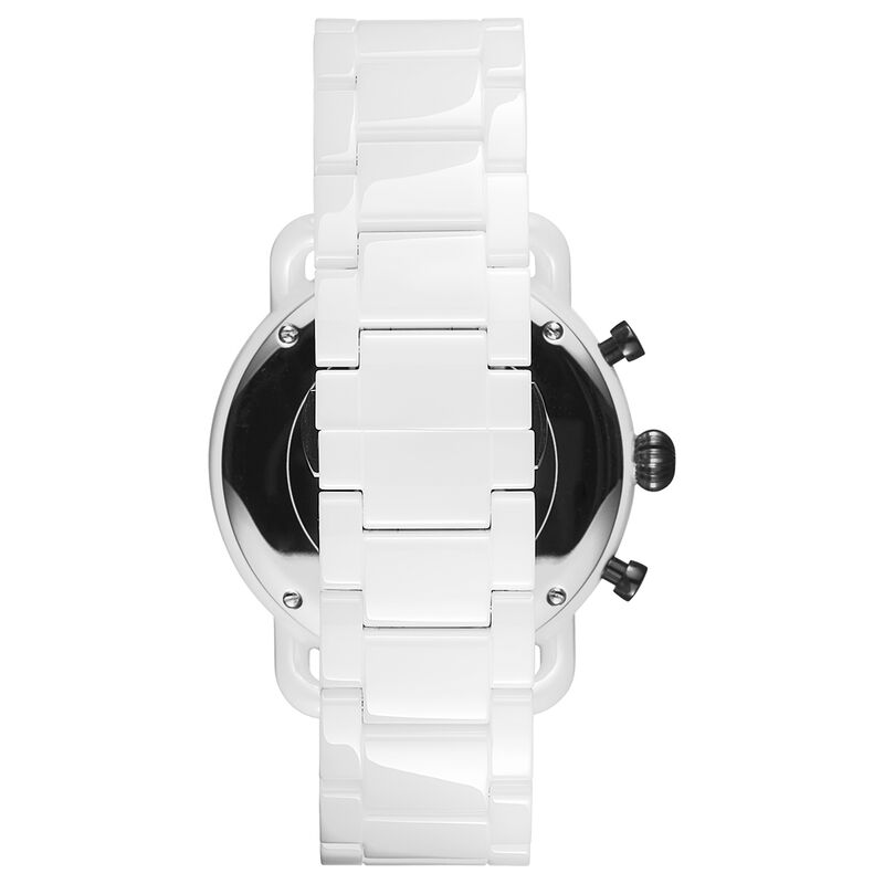 MVMT Blacktop II White Chronograph Dial Ceramic Bracelet Mens Watch 28000234