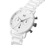 MVMT Blacktop II White Chronograph Dial Ceramic Bracelet Mens Watch 28000234