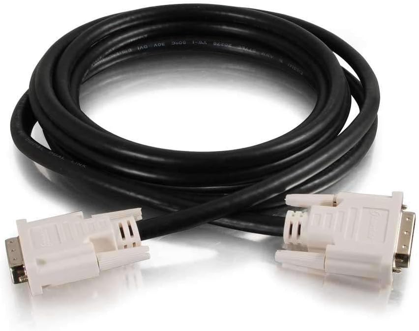 C2G Legrand DVI-D to DVI-D Video Cable, Male to Male Dual Link Digital Video Cable, Black Computer Cable, 2 Meter (6.6 Foot) Monitor Cable, 1 Count, C2G 26911