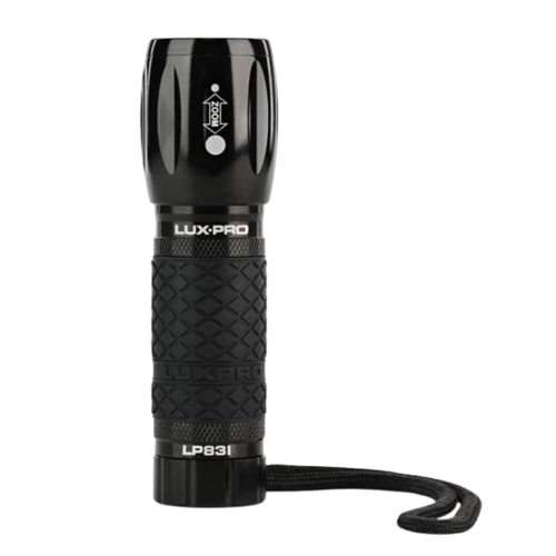 Compact 290 Lumen LED Focusing Flashlight - Black