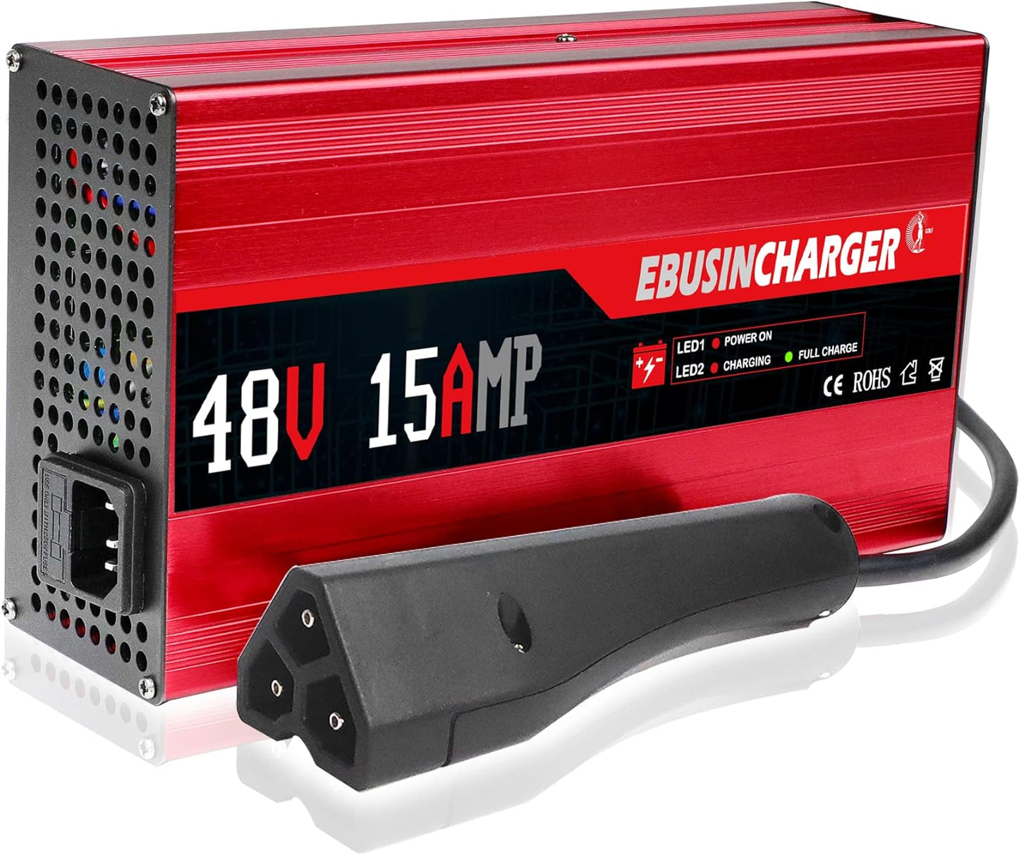 Ebusin 48 Volt Battery Charger (Lead-Acid) for EZGO RXV&TXT, 900W-15 Amp