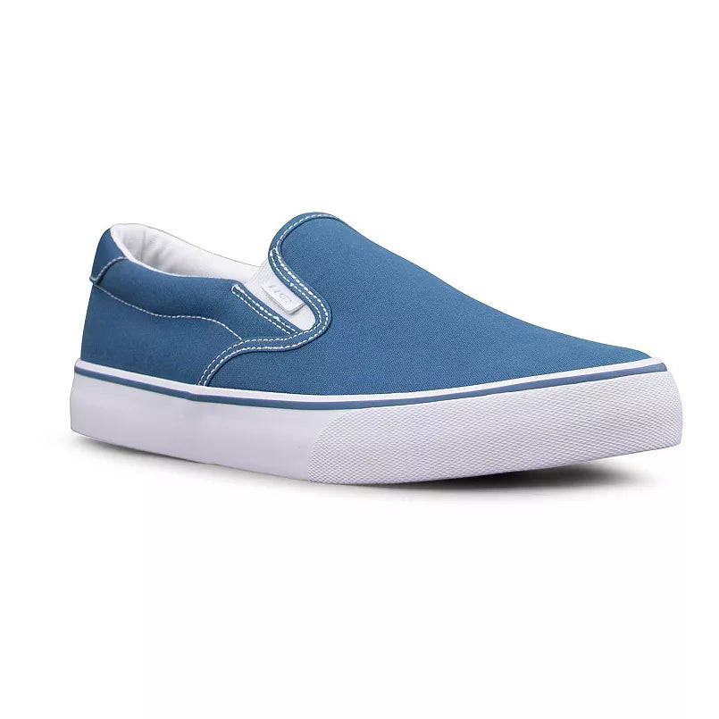 Lugz mens Clipper Classic Slip-on Fashion Sneaker, Blue/White, 12 US (NEW)