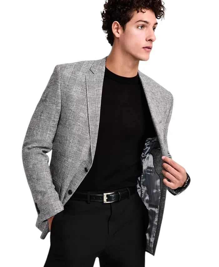 MICHAEL KORS - Men's Kalina Classic Fit Sport Coat - Black/White - 40REG
