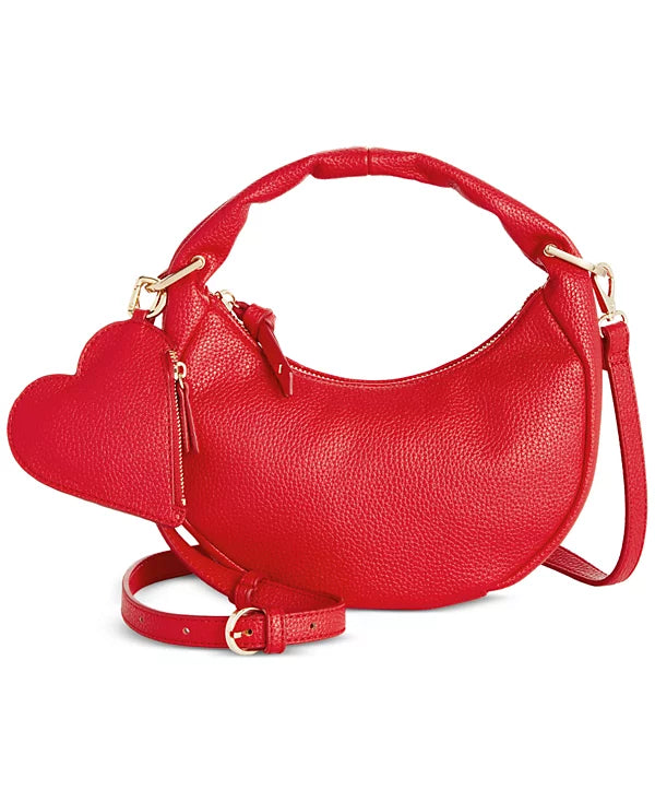 On 34th Women's Fiery Red Harlowwe Heart Top Handle Crossbody