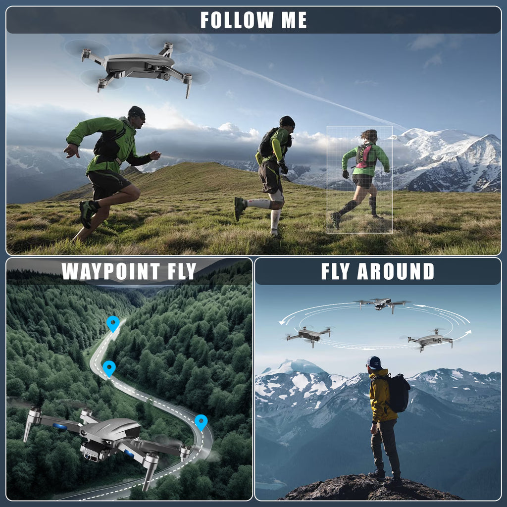 NBD 4K Drone with Camera for Adults, 52-Min Flight, 10,000FT Range, 249g Foldable FPV Quadcopter, 5G WiFi - Grey