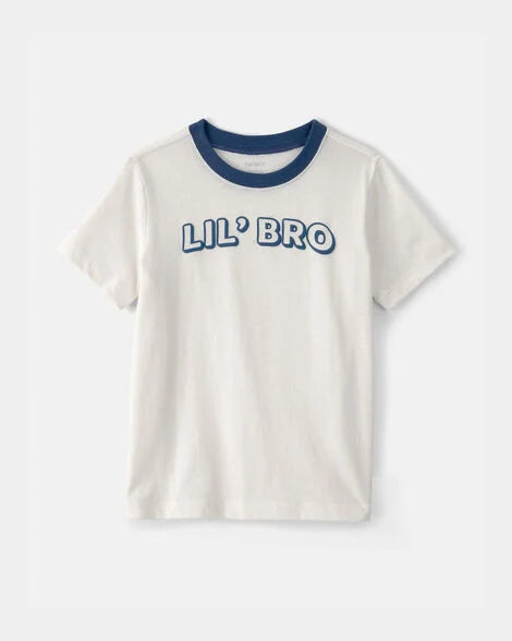 Carter's Toddler Boy 'Lil Bro' Graphic Tee - Ivory- 4T