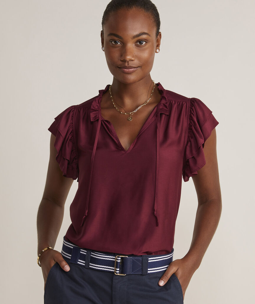 VINEYARD VINES | Heritage D-Ring Belt in Nautical Navy | Women's | M