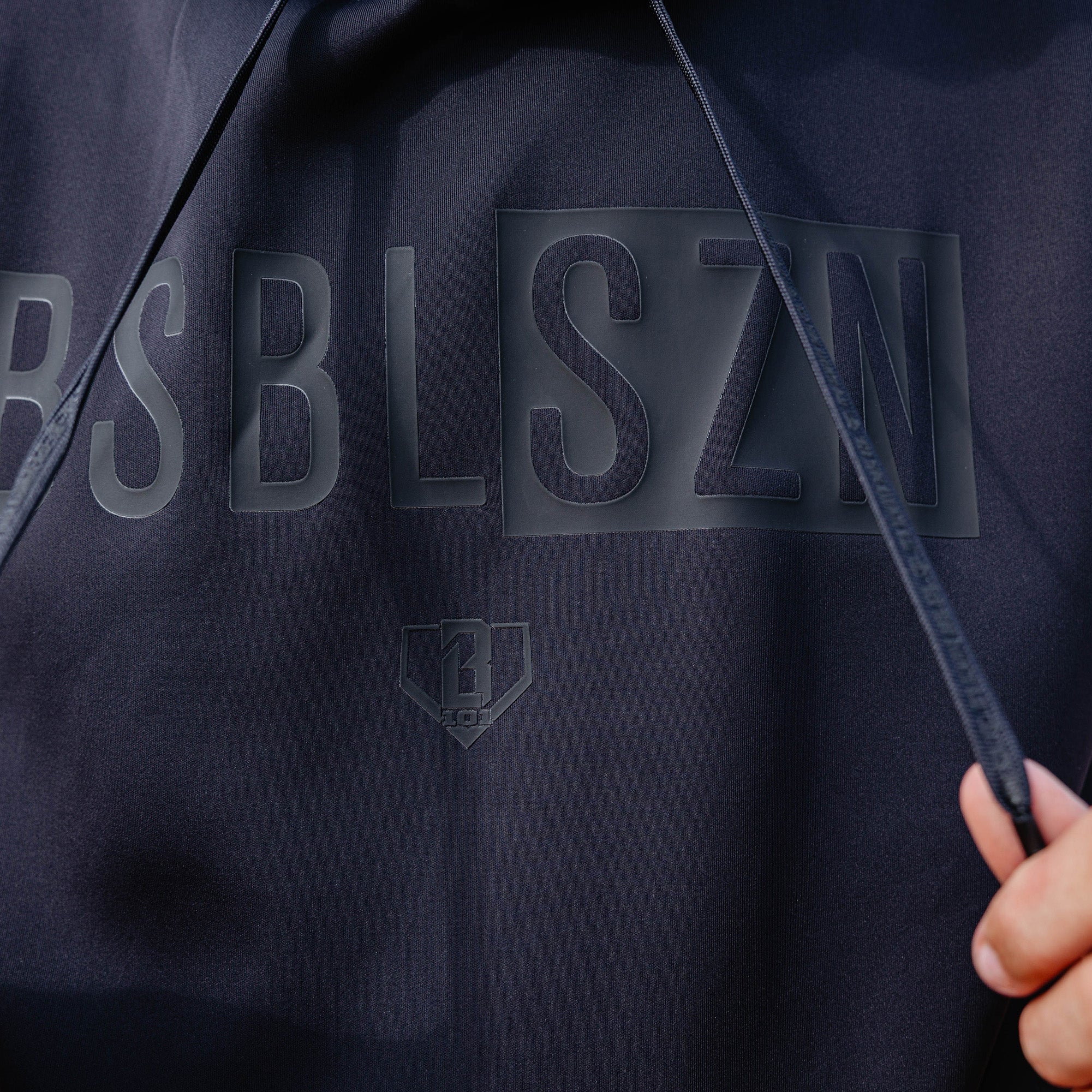 BSBL-SZN Short Sleeve Youth Hoodie V3- Blackout - YM