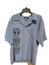 Johnny Suede Button-Up Tee Shirt Size: XL