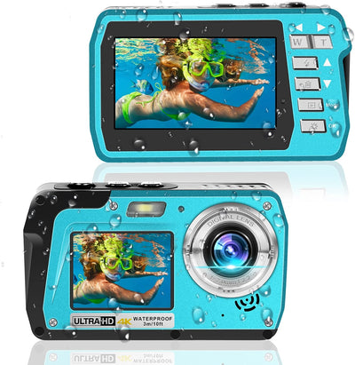 Yifecial Waterproof Camera 4K30FPS 56MP Full HD Video Recorder Selfie Dual Screens