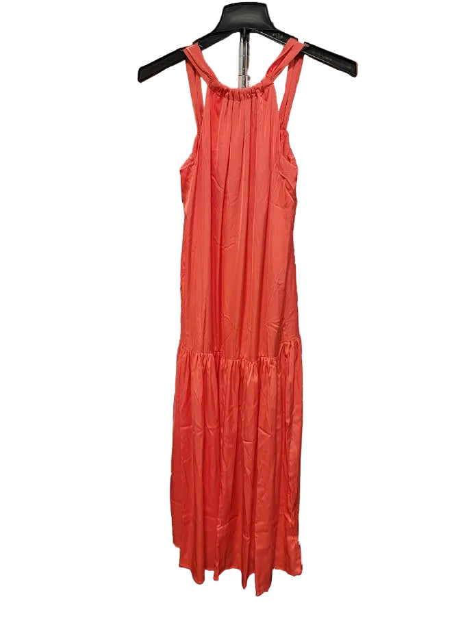 Banana Republic Gathered Halter Electric Coral Dress Size: XS