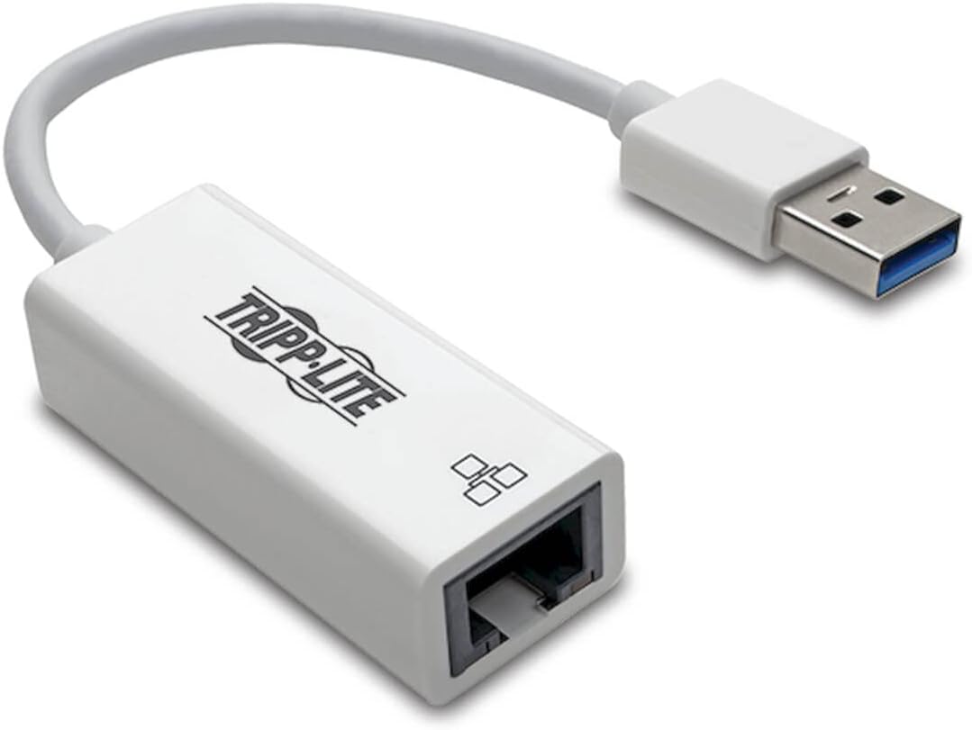 TRIPP LITE USB 3.0 SuperSpeed to Gigabit Ethernet NIC Network Adapter, White