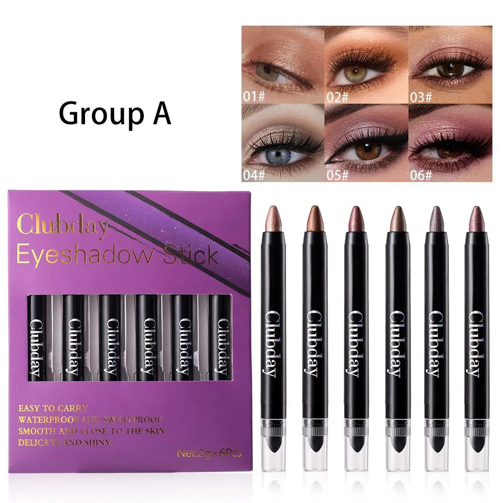 CLUBDAY Eyeshadow Stick 6 PCS Set
