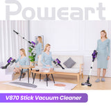 POWEART N700 Foldable Cordless Handheld Stick Upright Vacuum purple (open box)