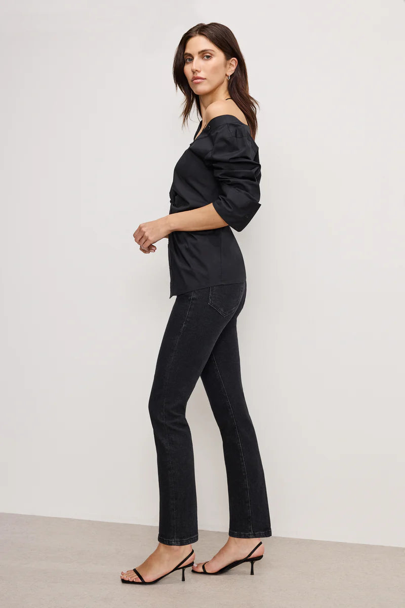 Good Legs Straight Jeans by Good American - Black - Size: 00/24