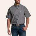 ARIAT Men's Earnest Black Geo Print SS Button-Up - XL