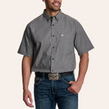 ARIAT Men's Earnest Black Geo Print SS Button-Up - 3XL