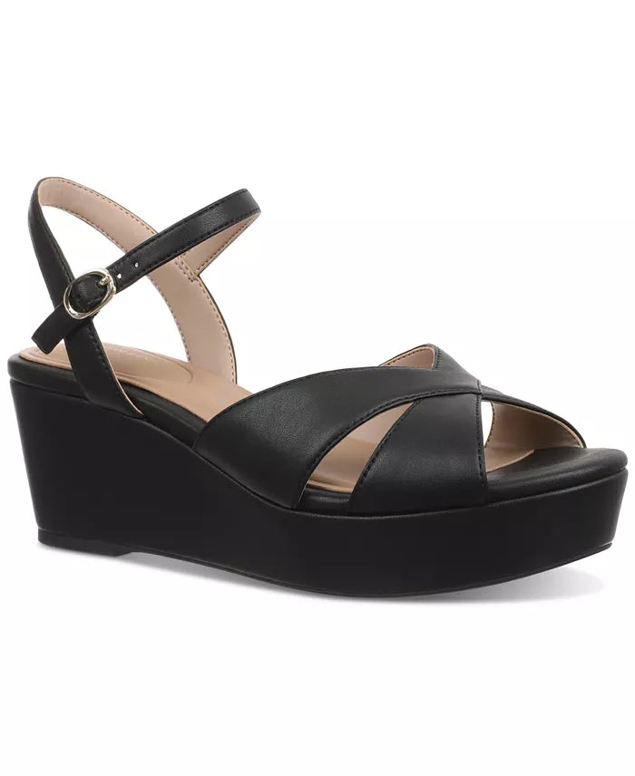 Giani Bernini Women's Jayleen Memory Foam Platform Wedge Sandals Size 5
