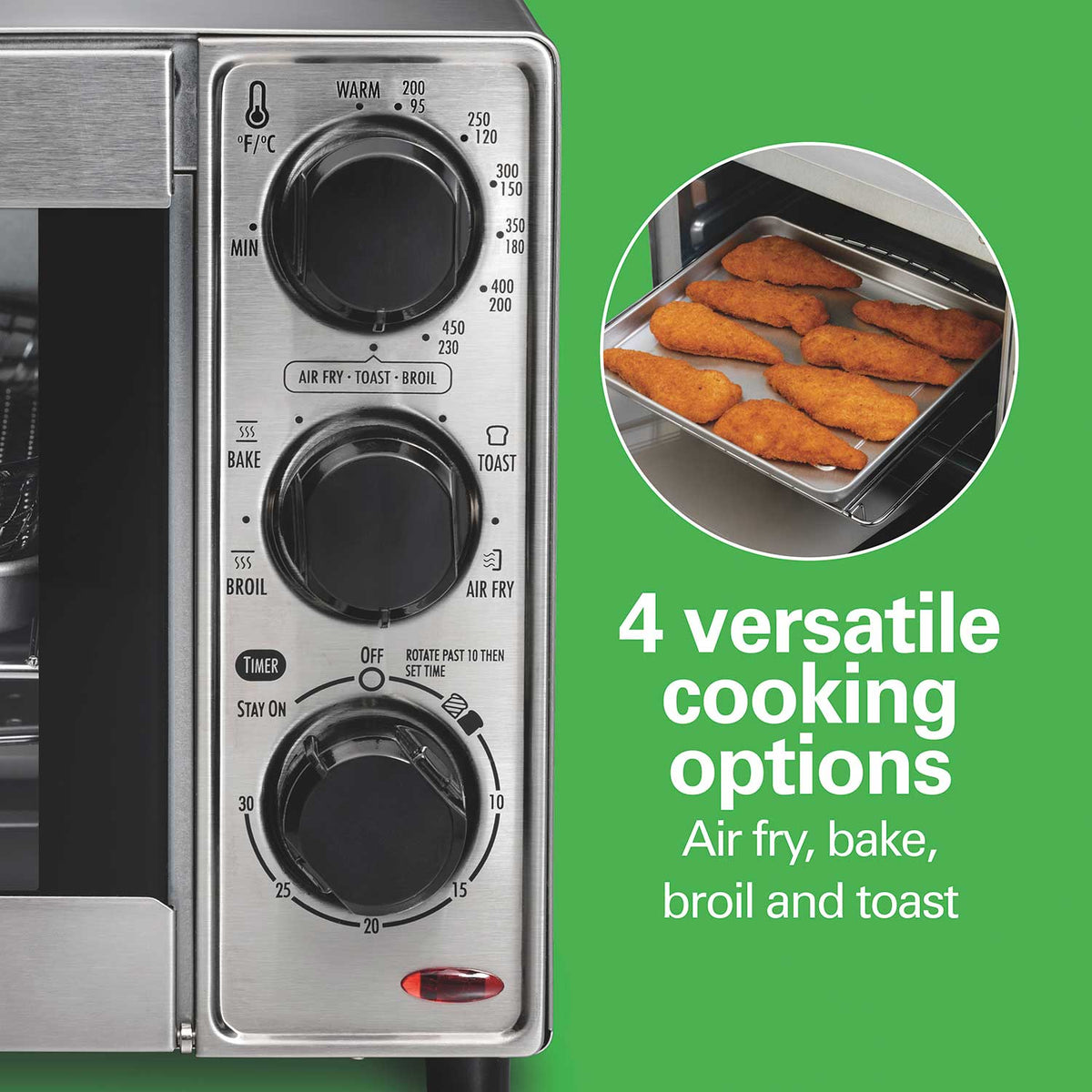 Hamilton Beach - Sure-Crisp® Air Fryer Toaster Oven, Stainless Steel, #31403J