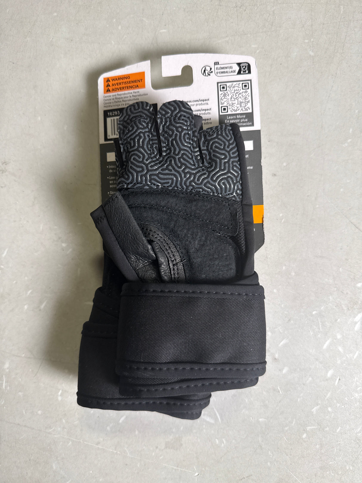 Harbinger Pro Wristwrap Gloves 3.0 - Enhanced Grip, Superior Wrist Support, Breathable 4-Way Stretch Lycra, Durable Leather Palm, Half-Finger Design for Weightlifting, Gym, Black, Large - Men's