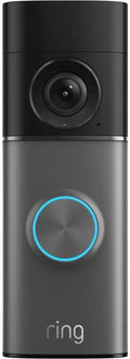 Ring - Wired Doorbell Pro (3rd Gen) — Retinal 4K for ultra-clear video, 10x Zoom, Low-Light Sight for color in near dark - Deep Silver