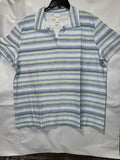 Chico's Retro Paisley Stripe SS Polo Top