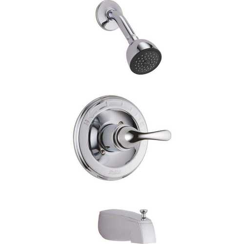Delta T13420 Classic 1-Handle Tub and Shower Faucet Trim Kit in Chrome (Valve Not Included)