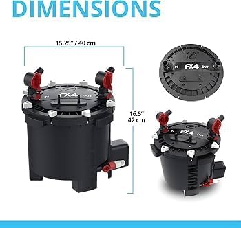 Fluval FX4 High Performance Aquarium Filter, up to 250 Gal. Canister Filter for Aquariums