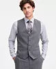Tayion Collection Men's Classic-Fit Pinstripe Suit Separate Vest Size XXL