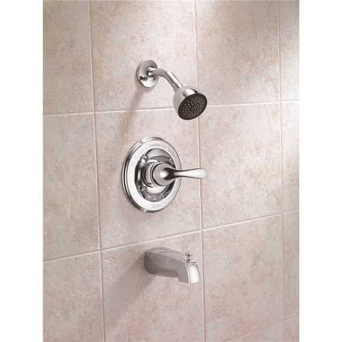 Delta T13420 Classic 1-Handle Tub and Shower Faucet Trim Kit in Chrome (Valve Not Included)