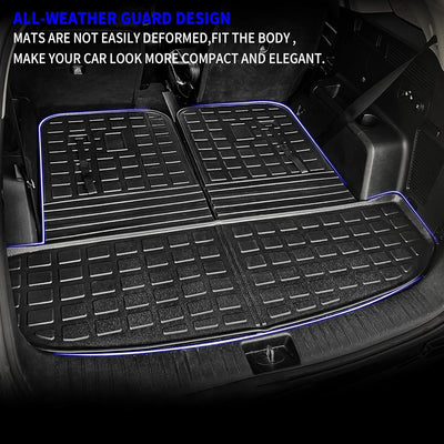 Rongtaod Cargo Mat Compatible with 2021-2024 Kia Sorento Cargo Liner Trunk Mat TPE All Weather Back Seat Cover Protector 2023 Sorento Accessories (Trunk Mat with Backrest Mat)