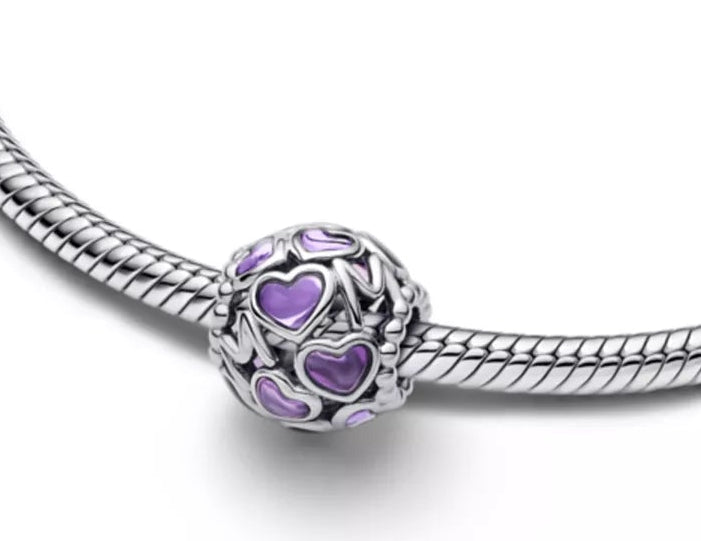 Pandora Openwork Hearts Mom Sterling Silver Charm