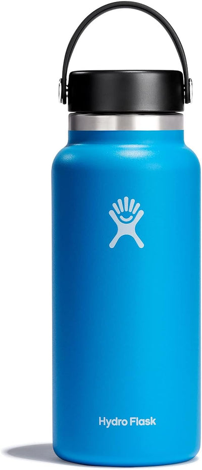 Hydro Flask Stainless Steel Wide Mouth Water Bottle with Flex Cap 32 oz Pacific scratch/dent