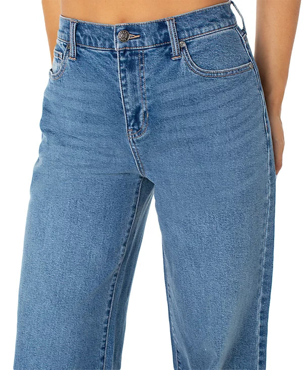 Celebrity Pink Juniors' Mandy Baggy Elastic-Back Wide-Leg Jeans (Size: Small)