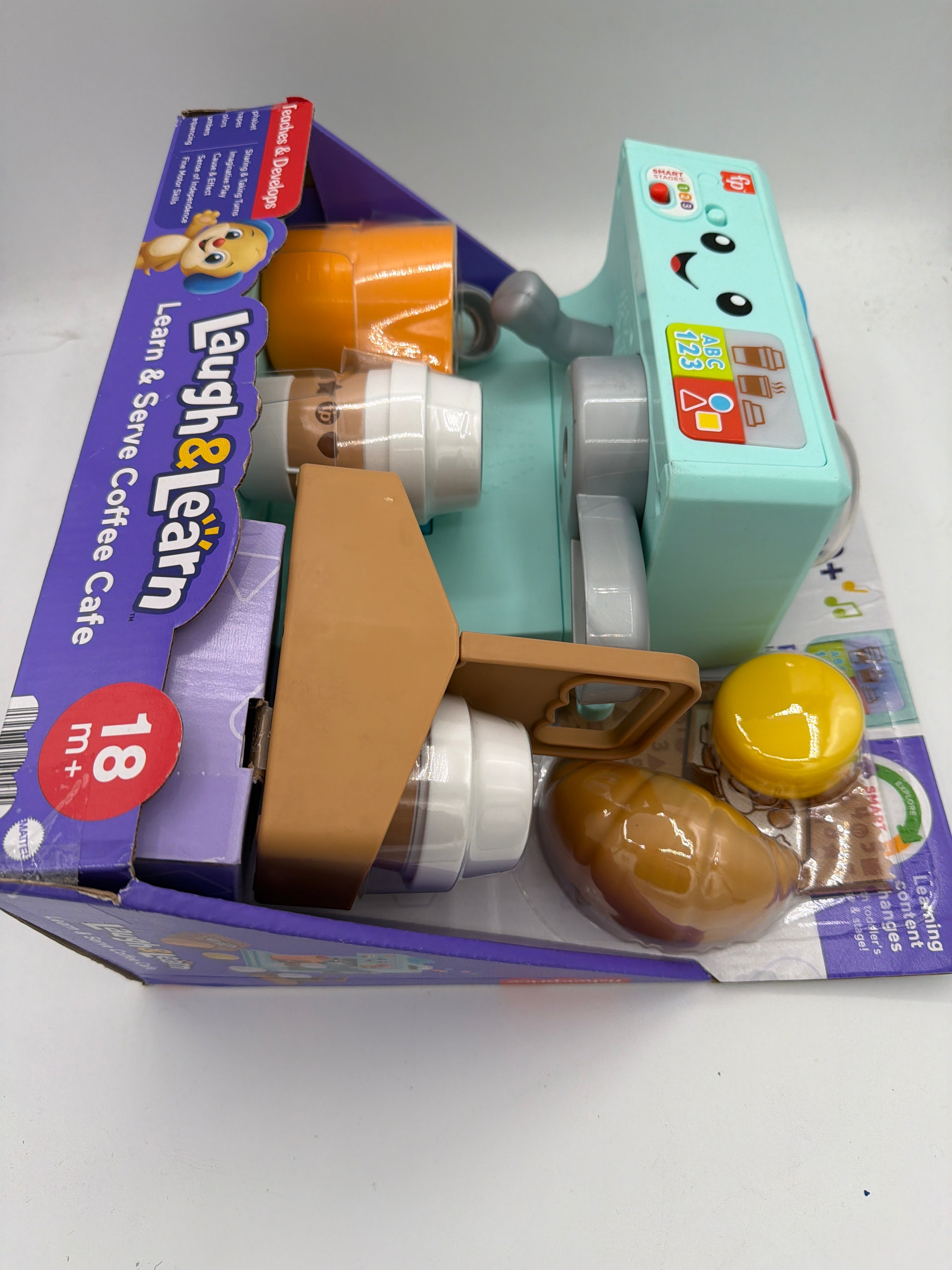 Fisher-Price Toddler Toy Laugh & Learn Coffee Café Musical Playset with Educational Songs