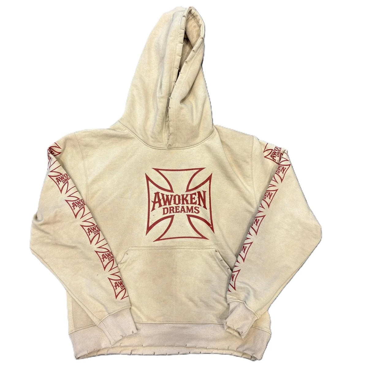 Awoken Dream  Pull Over West Coast Chopper Hoodie Cream LG