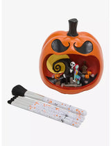 BOXLUNCH Exclusive | The Nightmare Before Christmas | Jack and Sally Pumpkin Light-up Make-up Brush Holder and Brush Set