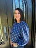 The Azalea Top in Floral Foulard Blue  Medium