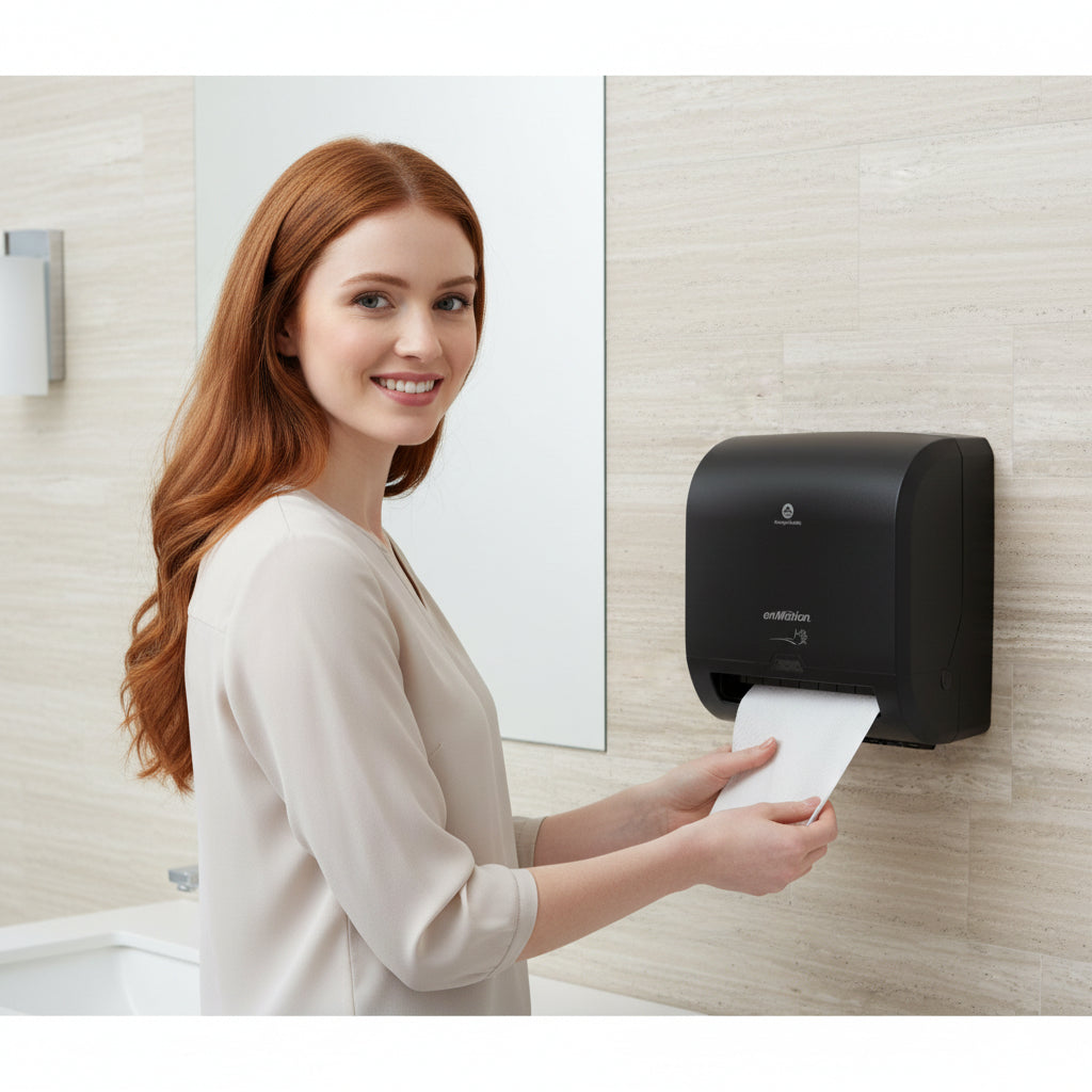 Enmotion Impulse 8" 1-Roll Automated Touchless Paper Towel Dispenser, Black