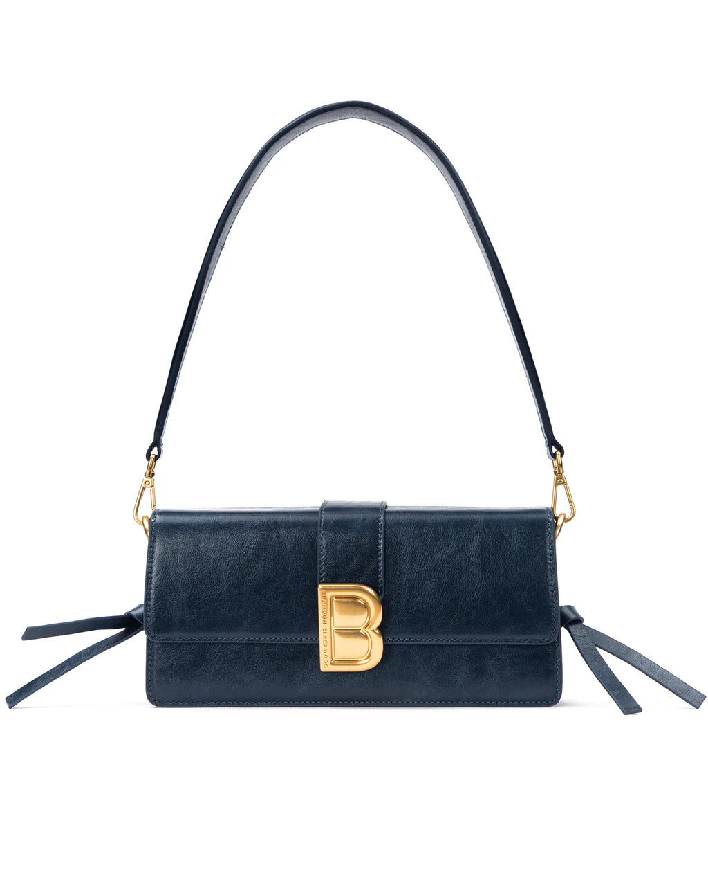 Brandon Blackwood Medium Nia Bag, Blue Waxed Denim (NEW)