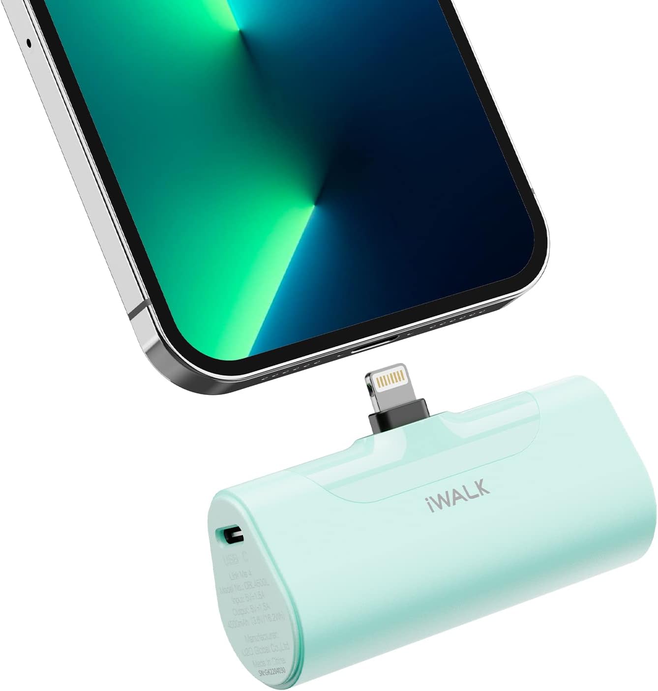 iWALK Small Portable Charger 4500mAh Ultra-Compact Power Bank Battery Pack iPhone