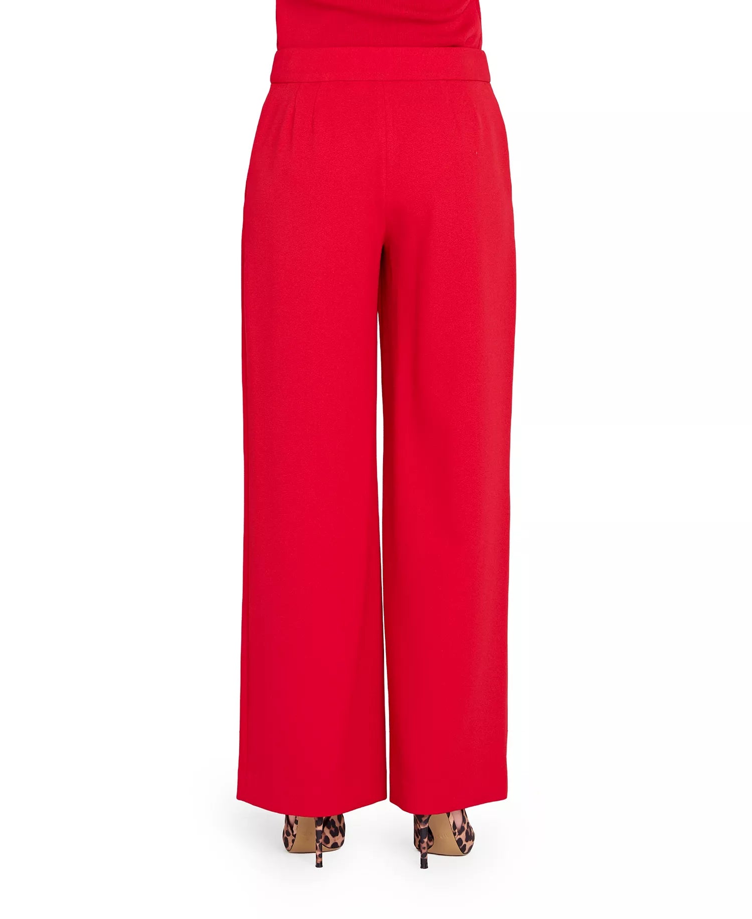 Tahari ASL Petite Clean-Waist Wide-Leg Pants Size: 4P