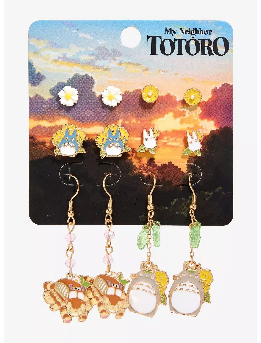 Studio Ghibli® My Neighbor Totoro Characters Floral Earring Set - BoxLunch Exclusive