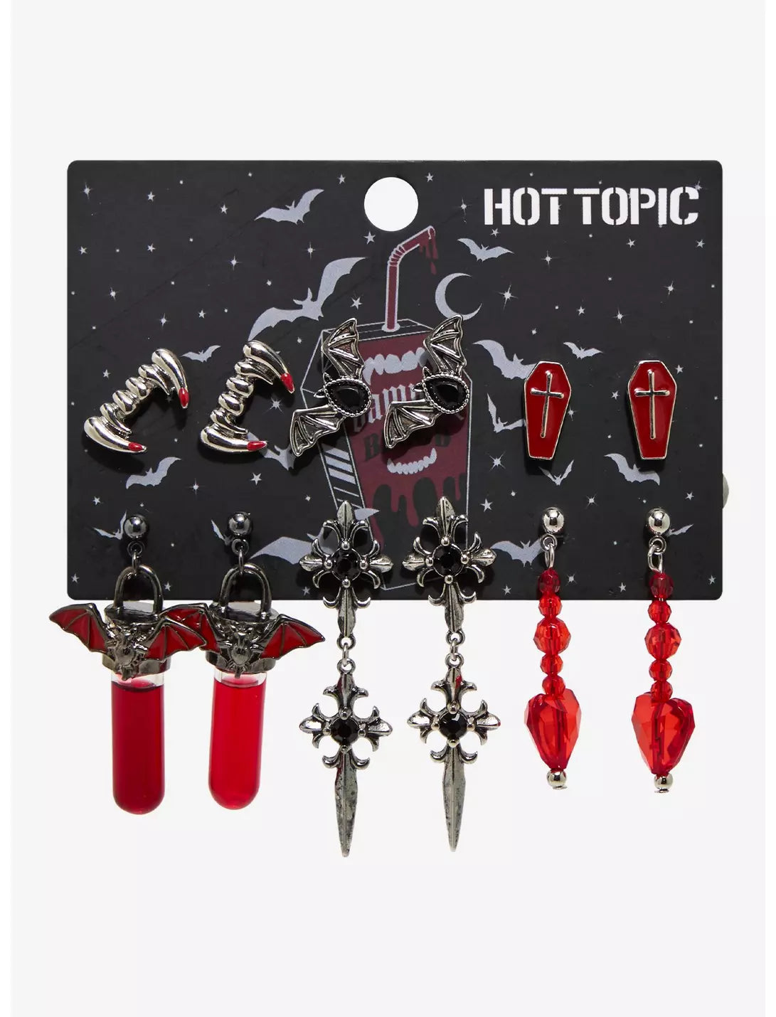 Vampire Blood Vial Earring Set