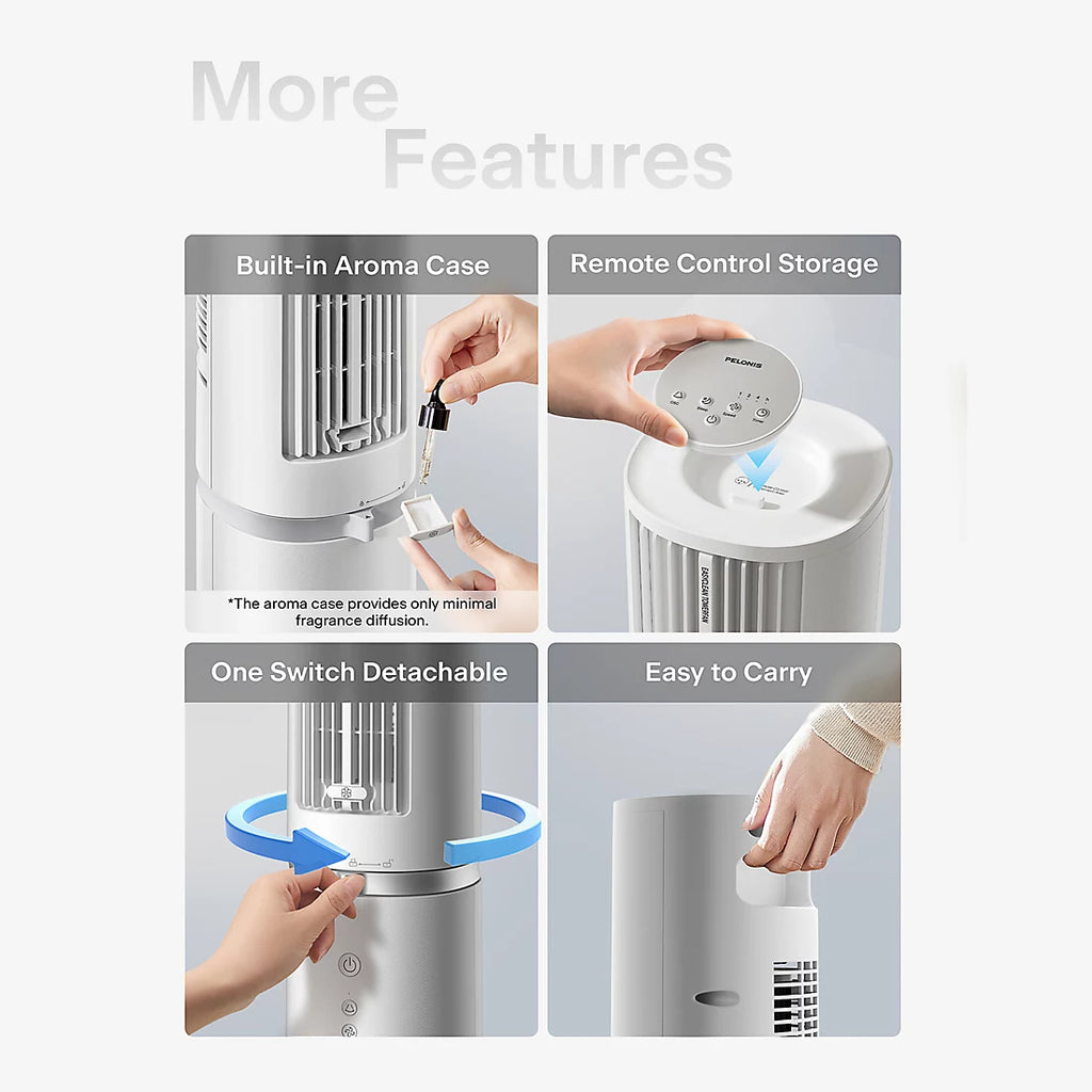 Pelonis 40" SmartClean Tower Fan
