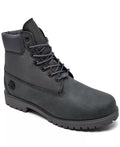 Timberland Men's 6 Inch Lace Heritage Waterproof Boots - Dark Grey Nubuck - Size: 8.5