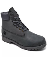 Timberland Men's 6 Inch Lace Heritage Waterproof Boots - Dark Grey Nubuck - Size: 8.5