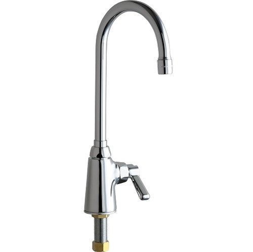 Chicago Faucets 350-E35ABCP Single Supply Sink Faucet, 5-1/4" Gooseneck Spout
