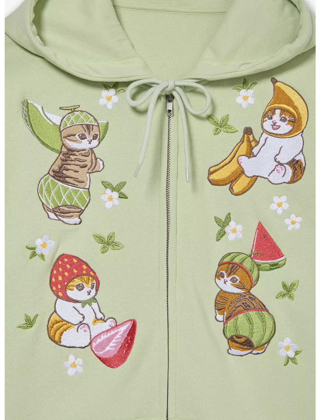 Mofusand Fruit Cats Embroidered Zippered Hoodie by BoxLunch